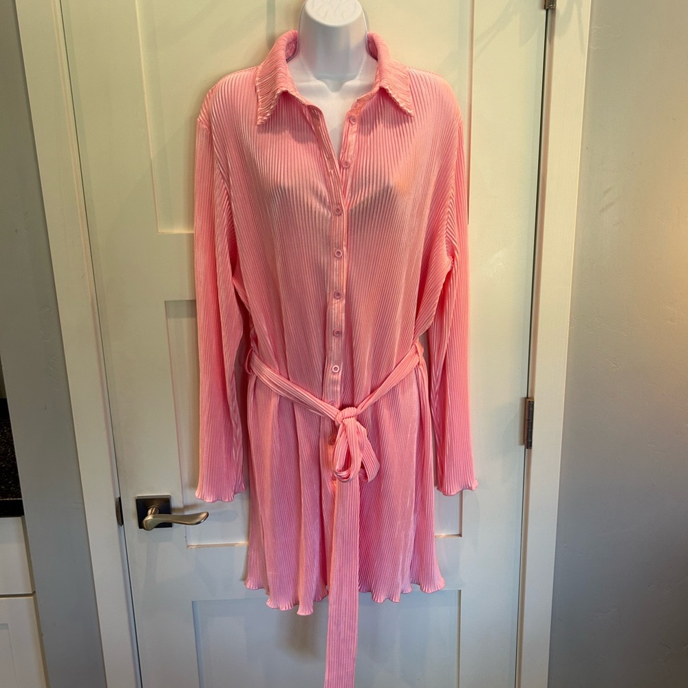 Fun pink tie dress